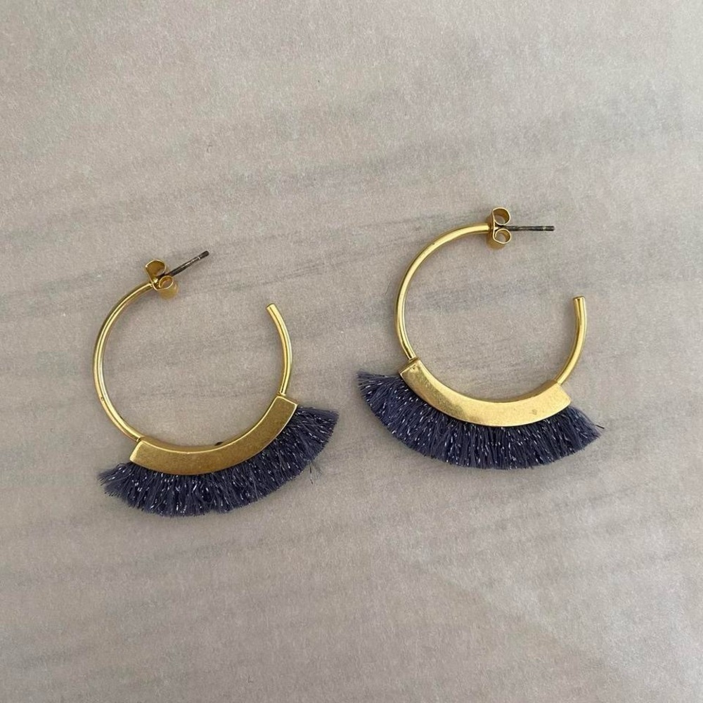 Madewell fringe hoop earrings